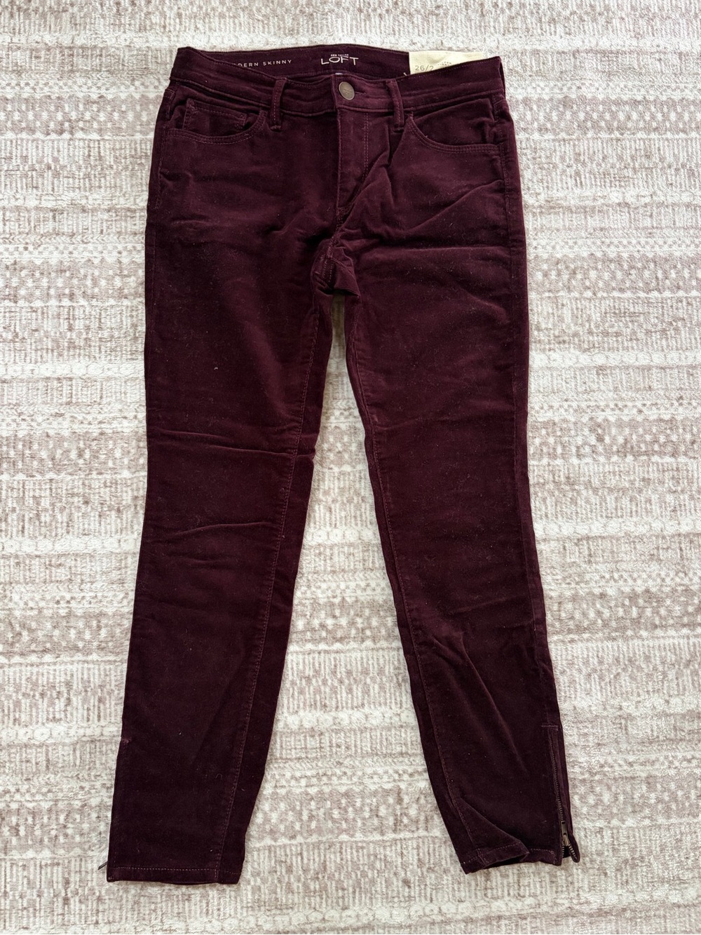 LOFT Modern Skinny Ankle Corduroy Pants 26/2P